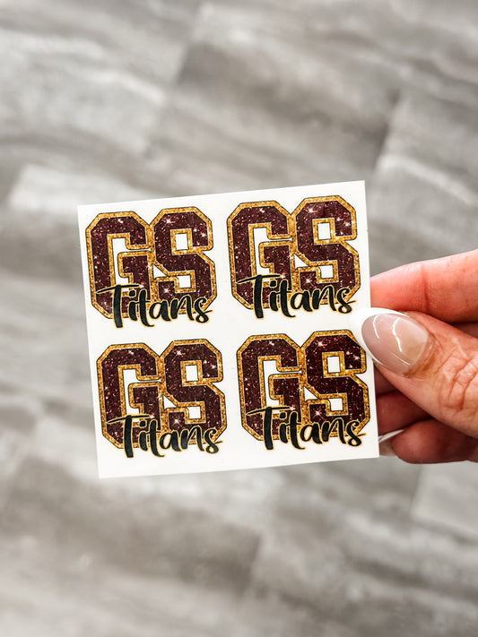 GS 4-Pack Temp Tattoos (Glitter Effect)