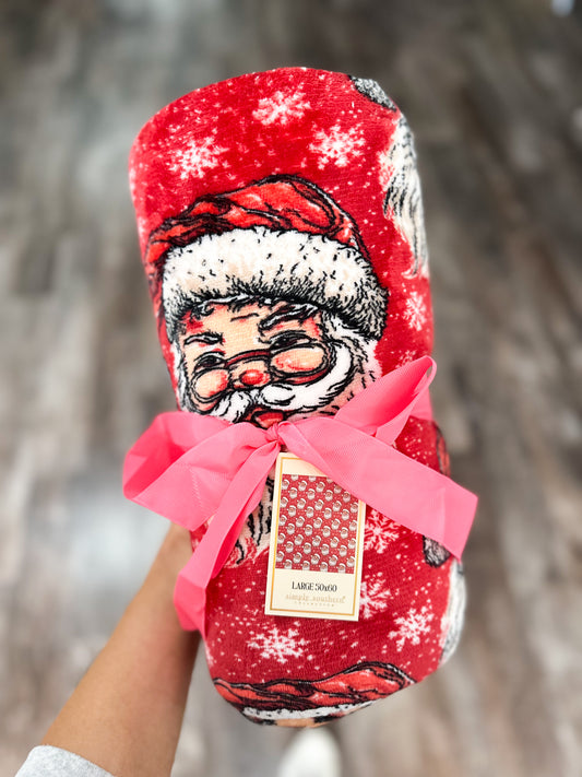 Holiday Santa Blanket - Simply Southern