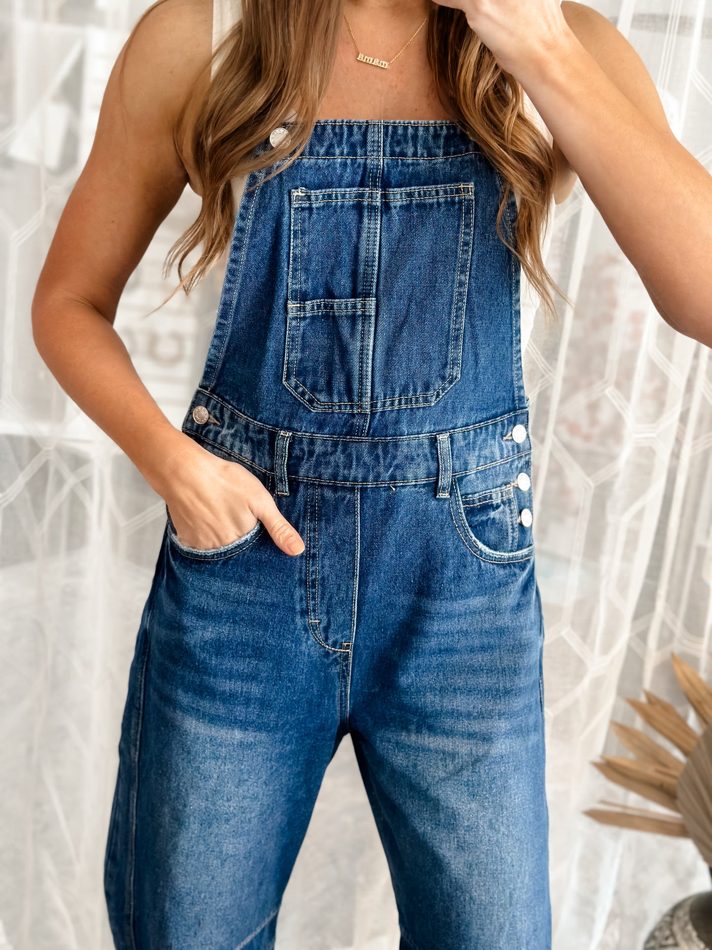True To You Denim Overalls (Dark)