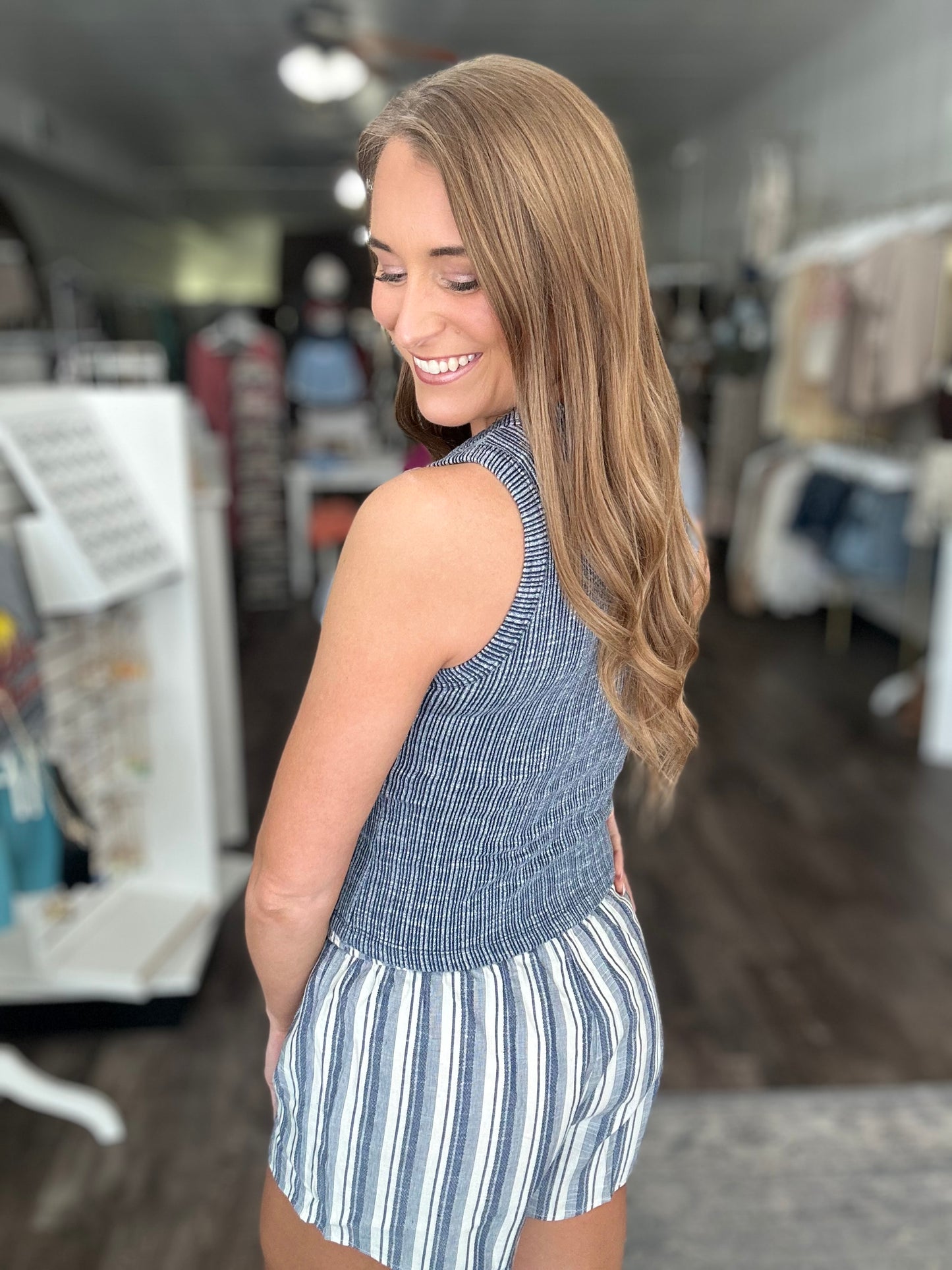 Run The Town Ribbed Tank