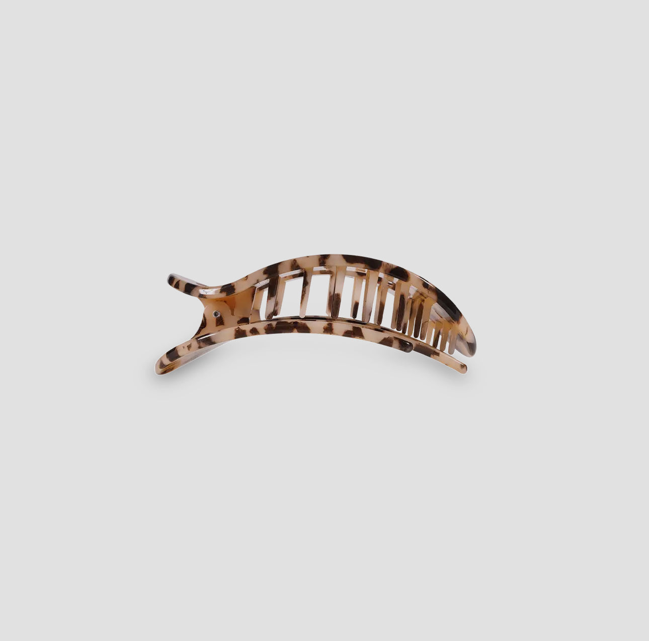 Blonde Tortoise Round Flat Clip - Small