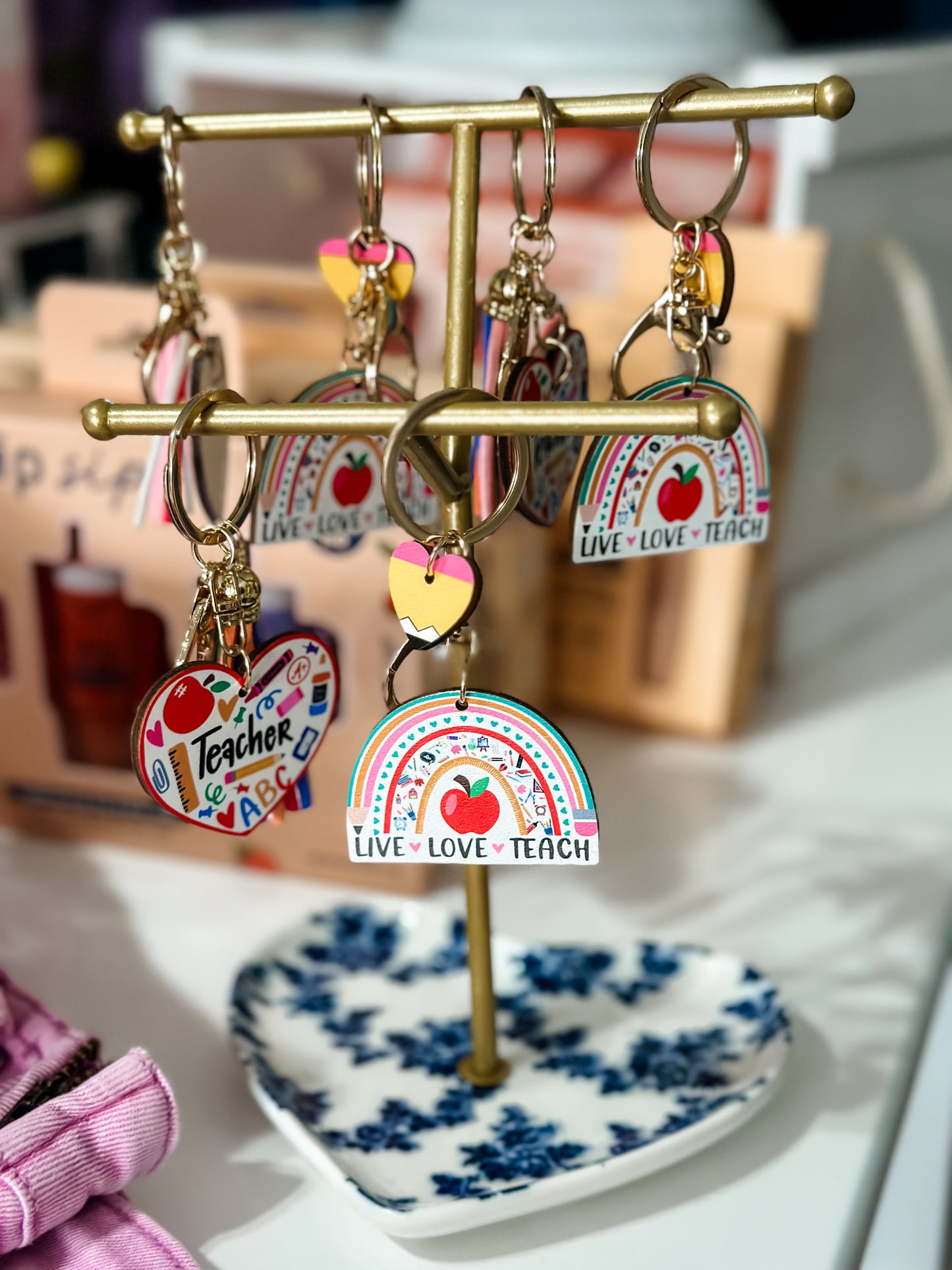 Teacher Rainbow Keychain/Bag Charm