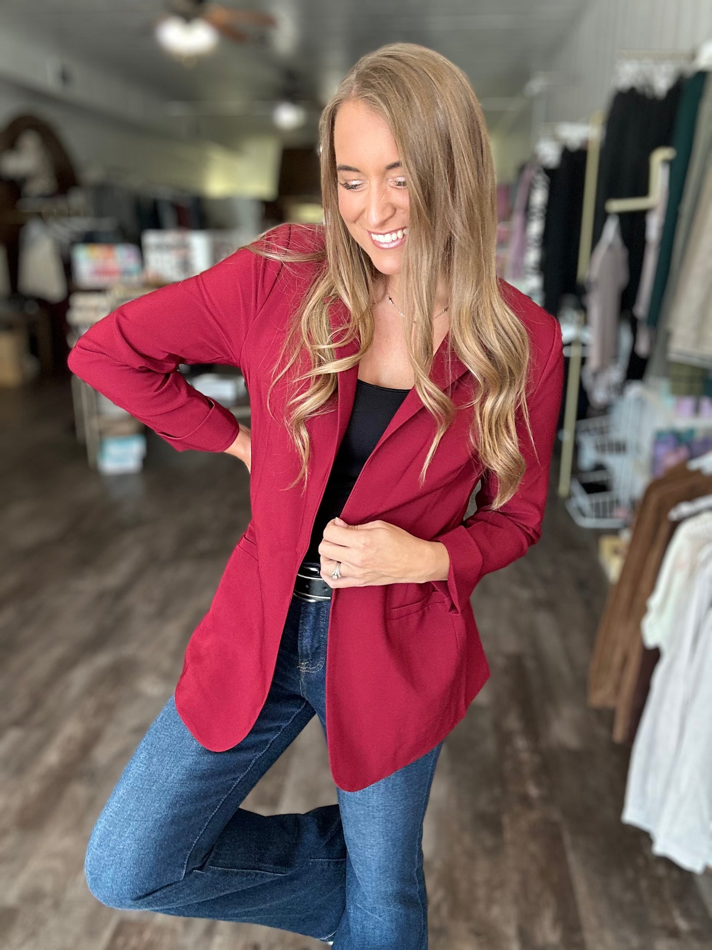 The Go-Getter Blazer - Burgundy