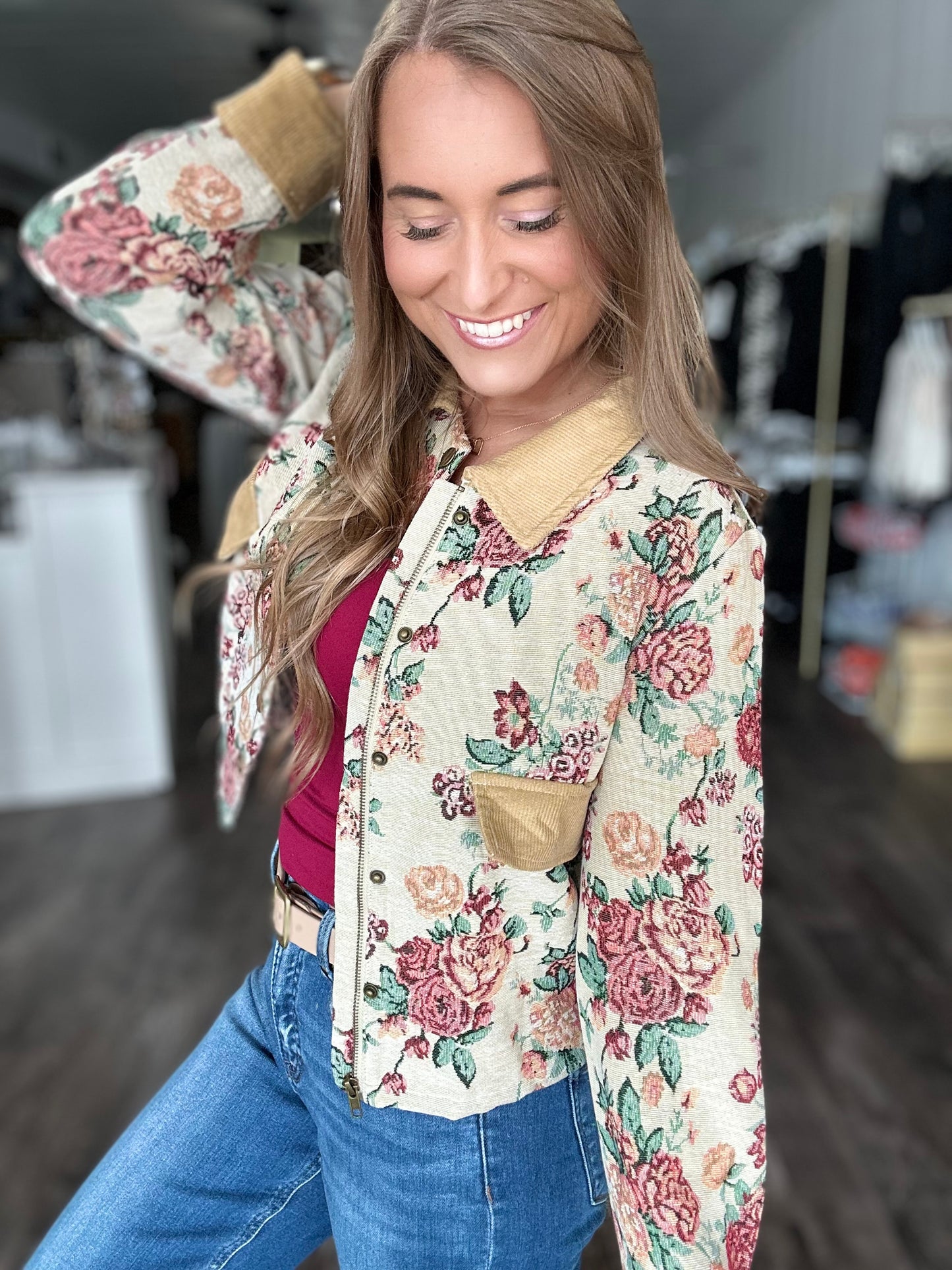Bring It Back Floral Jacket