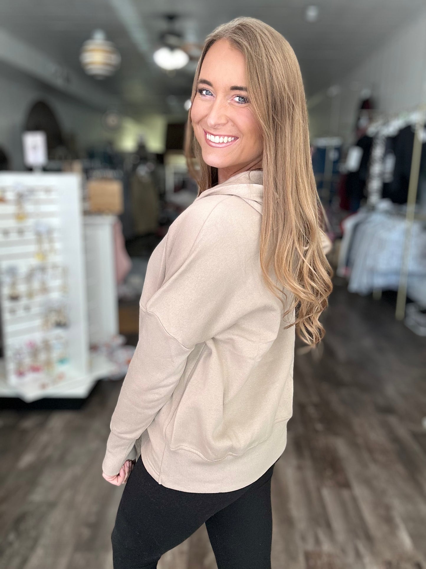 Sweet & Cozy Hooded Pullover (Tan)