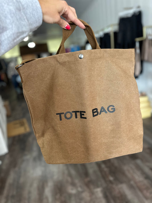Tote Bag Canvas Bag - Camel