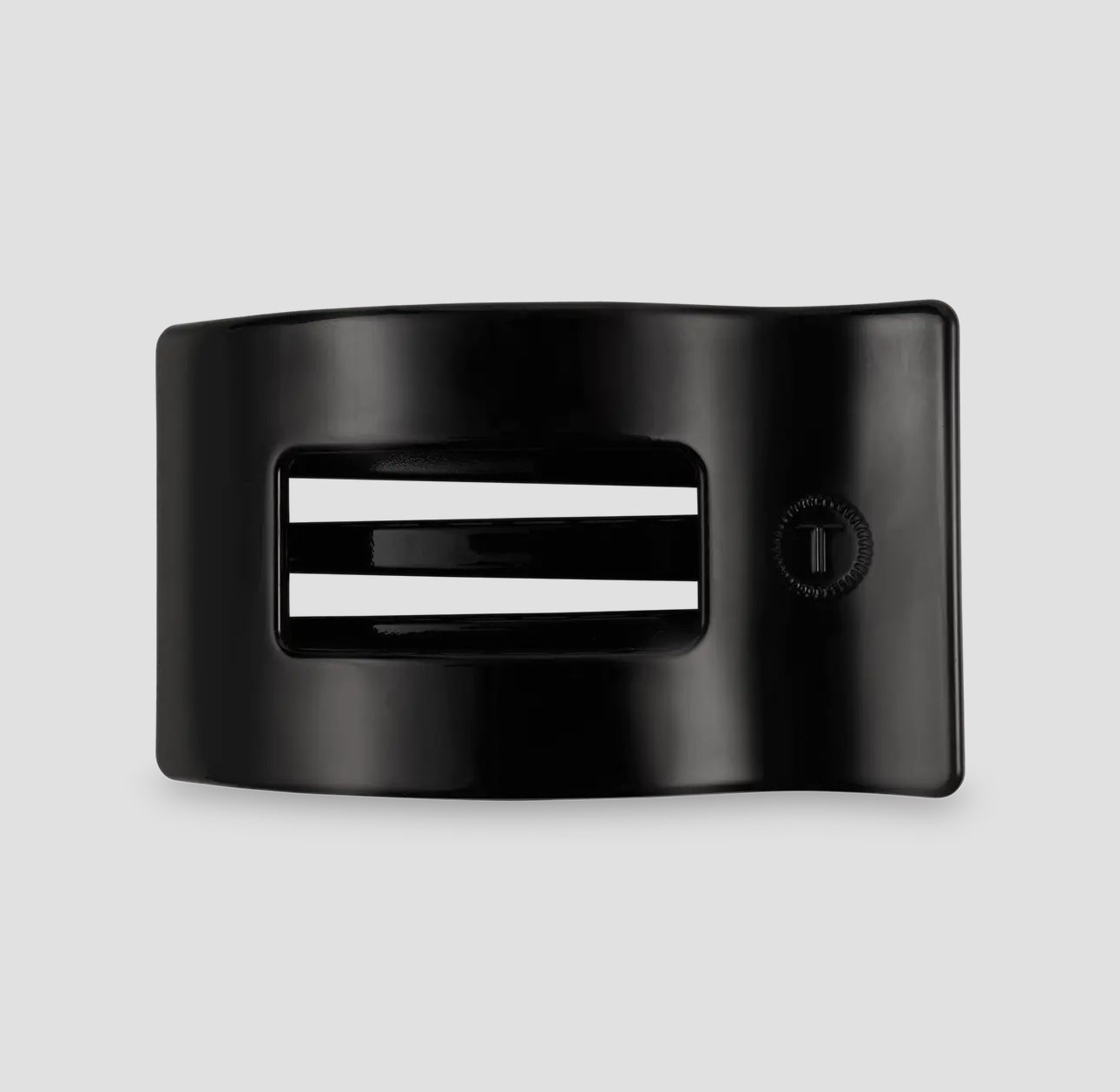 Jet Black Flat Rectangle Clip - Medium