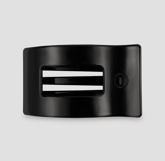 Jet Black Flat Rectangle Clip - Medium