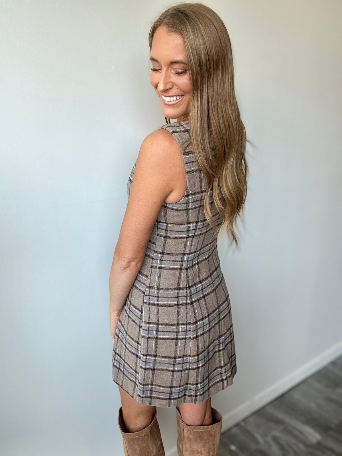 Kali Plaid Mini Dress
