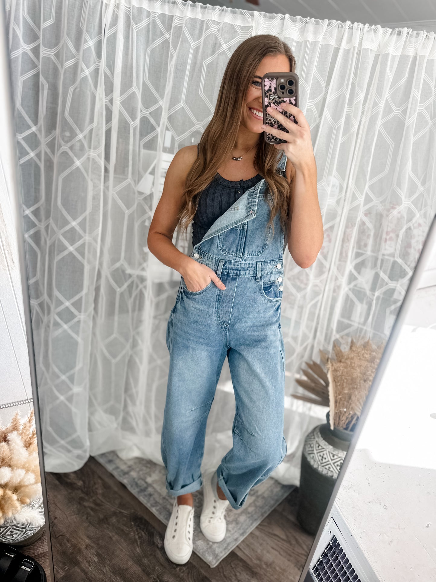 True To You Denim Overalls (Medium Wash)