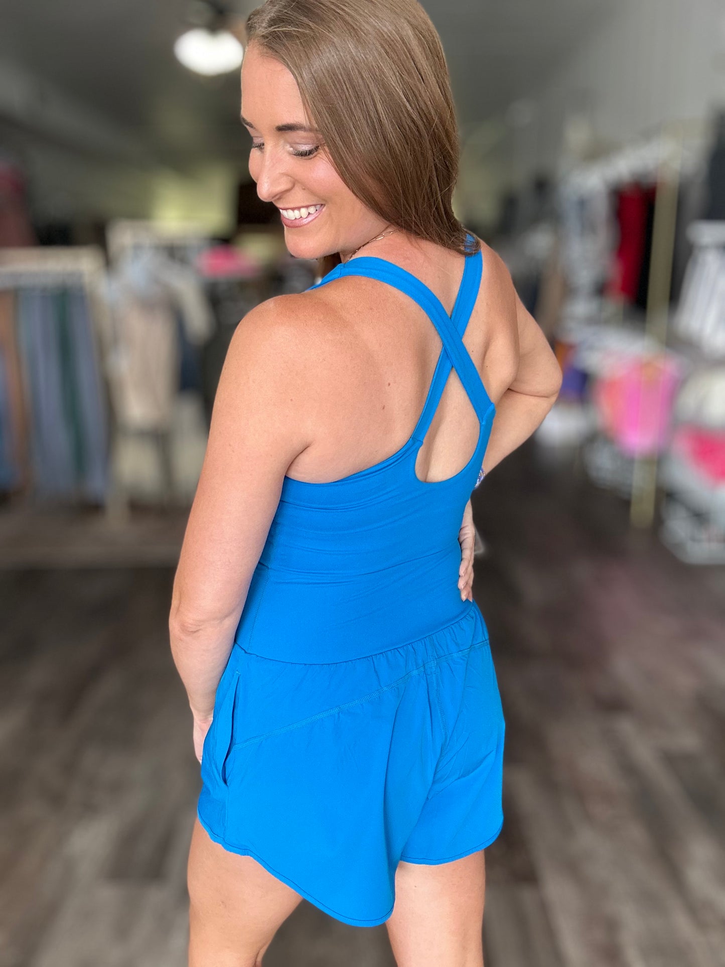 Give Me More Romper - Blue
