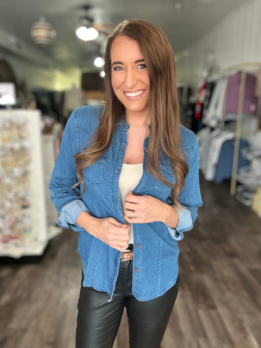 Dream On Denim Button Down