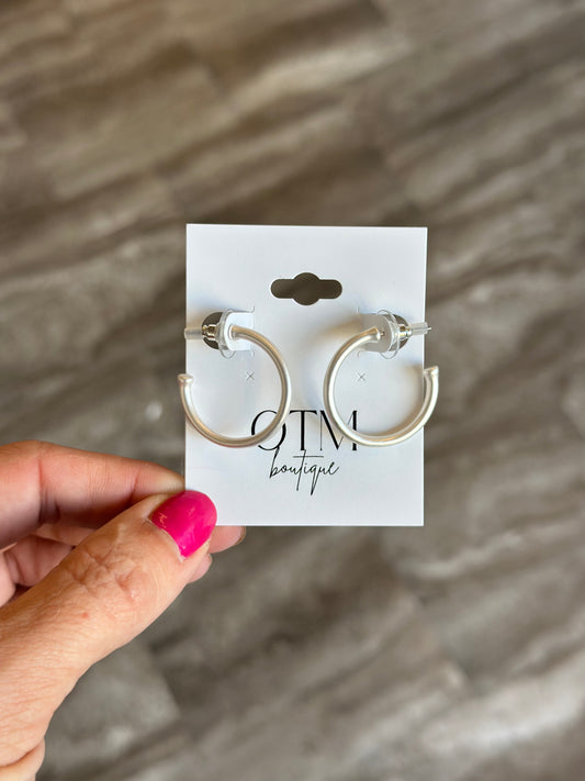 Dainty Silver Hoops