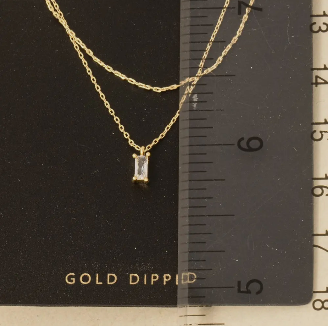 Baguette Layered Dainty Necklace