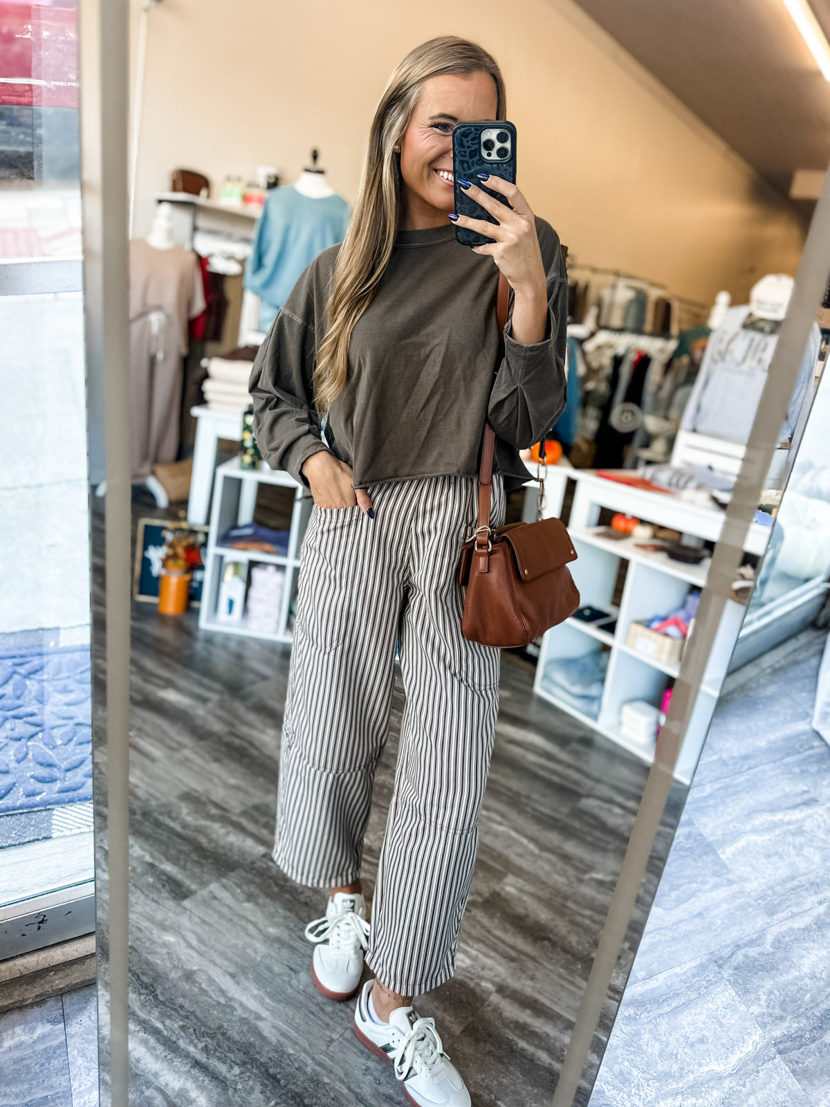Bianca Striped Barrel Pants