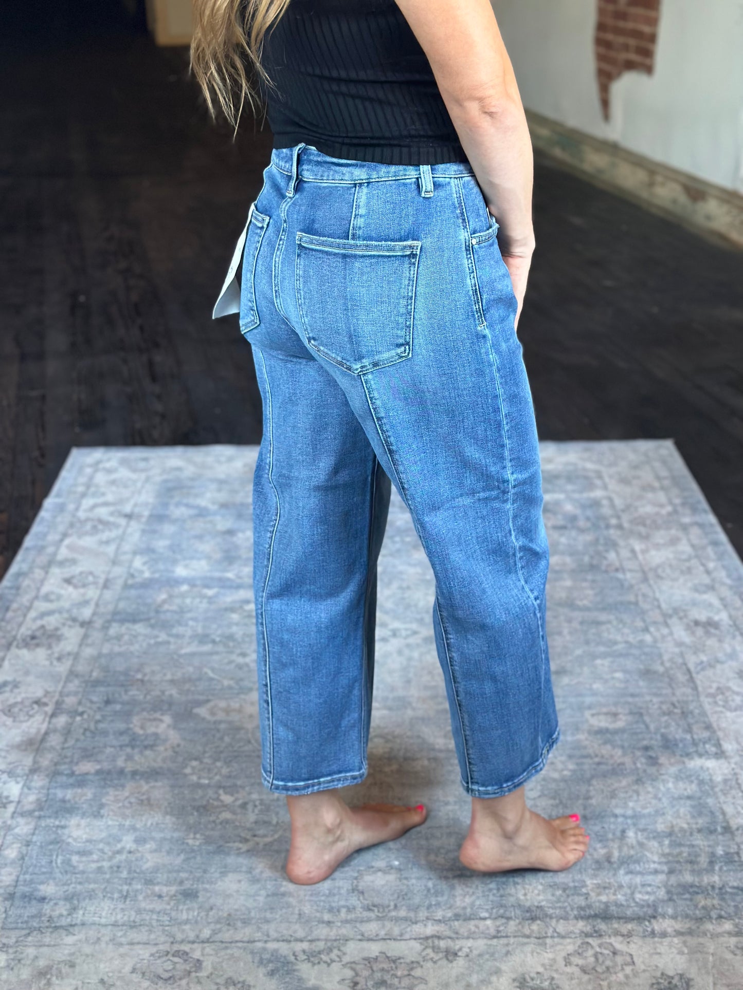 Ava Slouchy Cropped Barrel Jeans