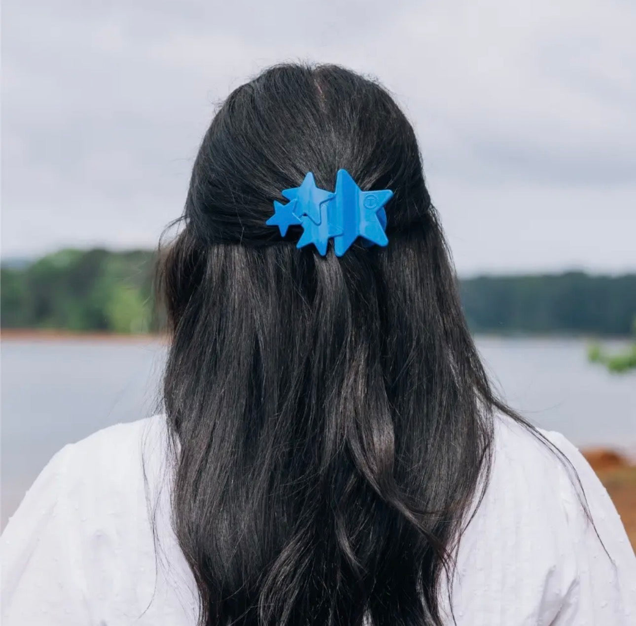 Blue Shooting Star Flat Clip - Medium