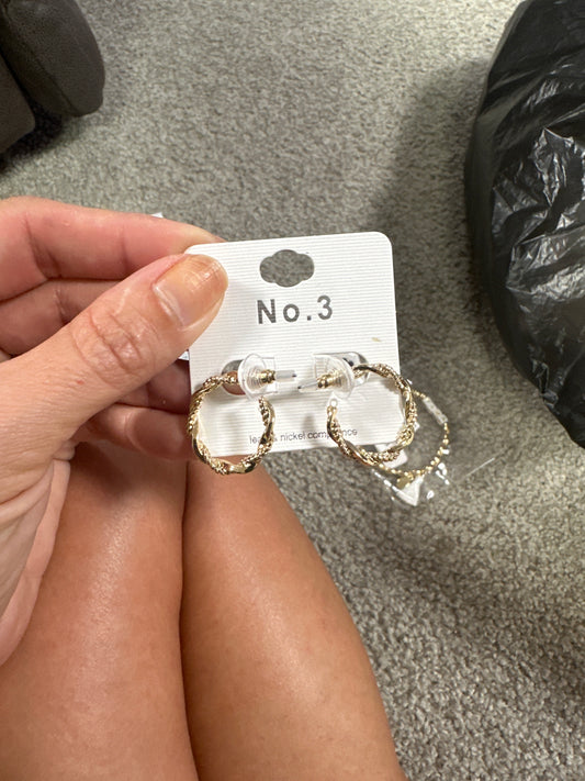 Gold Twist Hoops