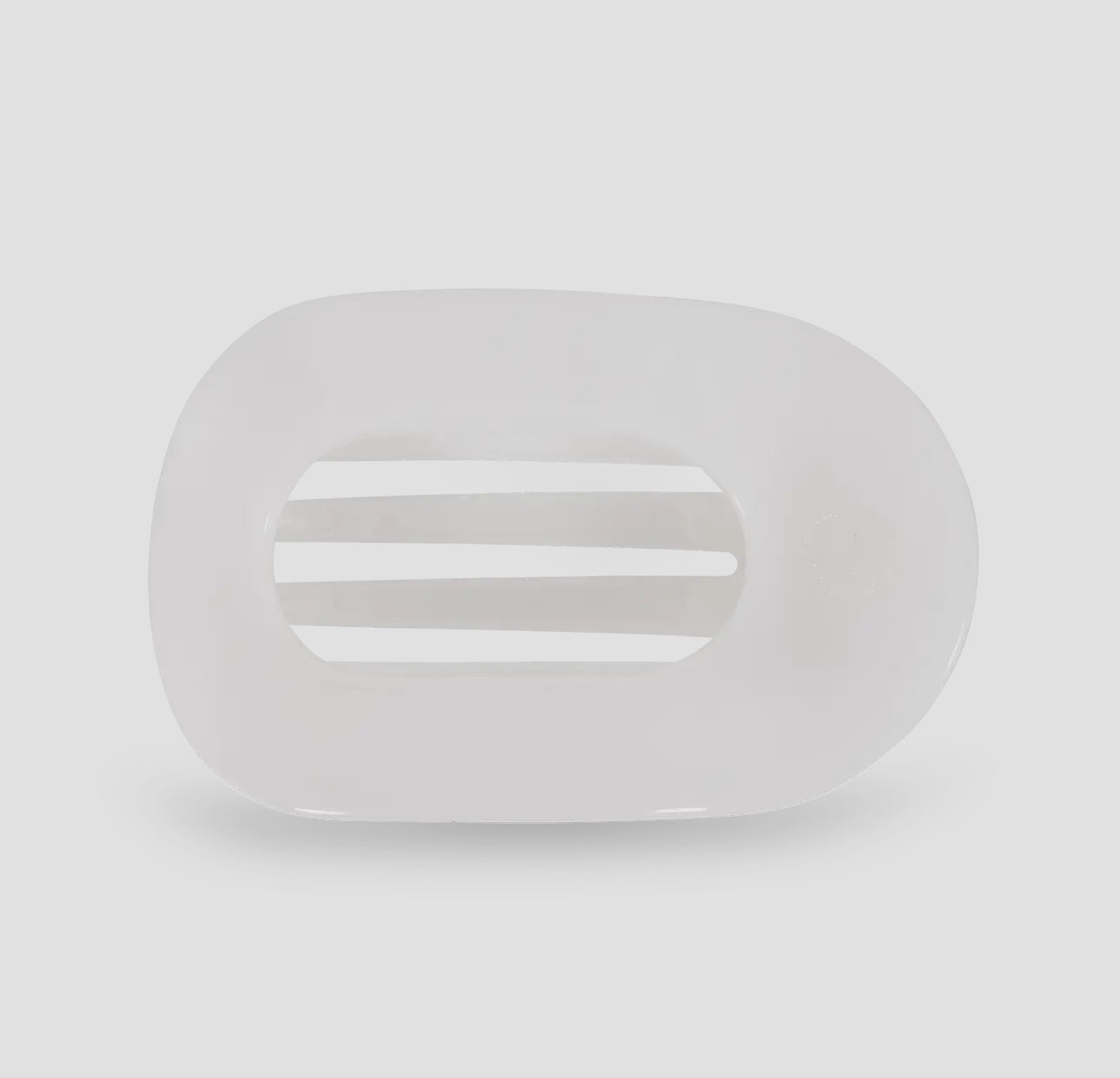 Coconut White Round Flat Clip - Medium