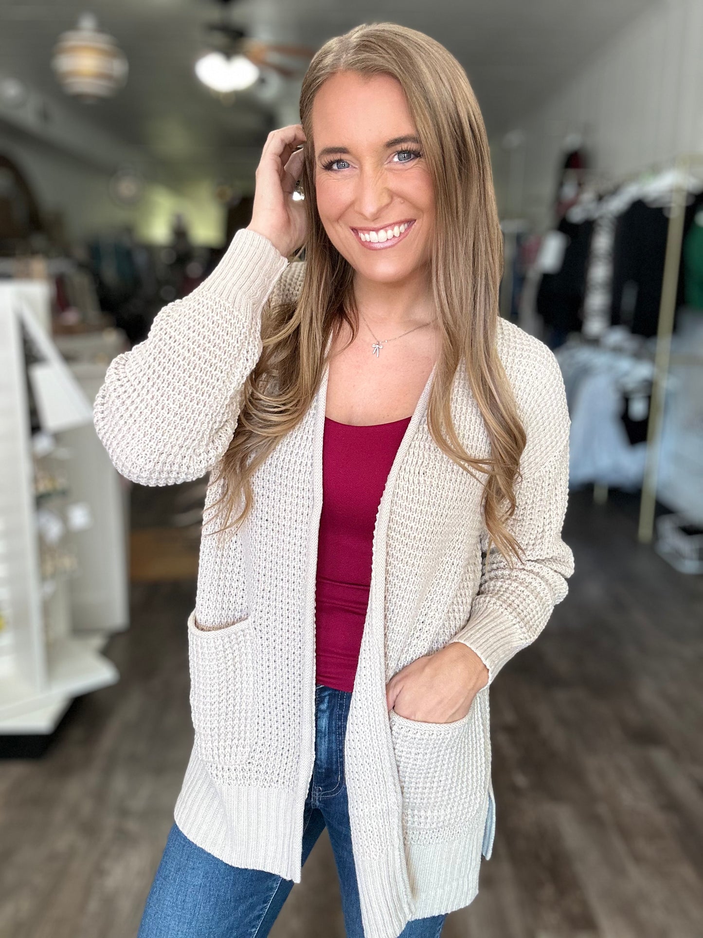 Cozy In Style Cardigan - Sand
