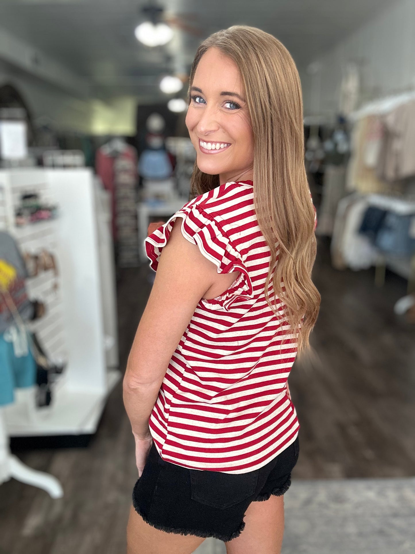 USA Dotted Pocket Top