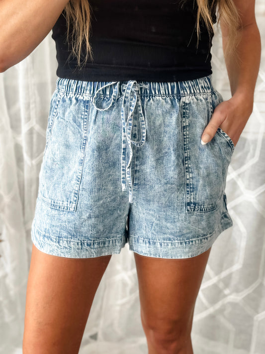 Gia Washed Tencel Shorts