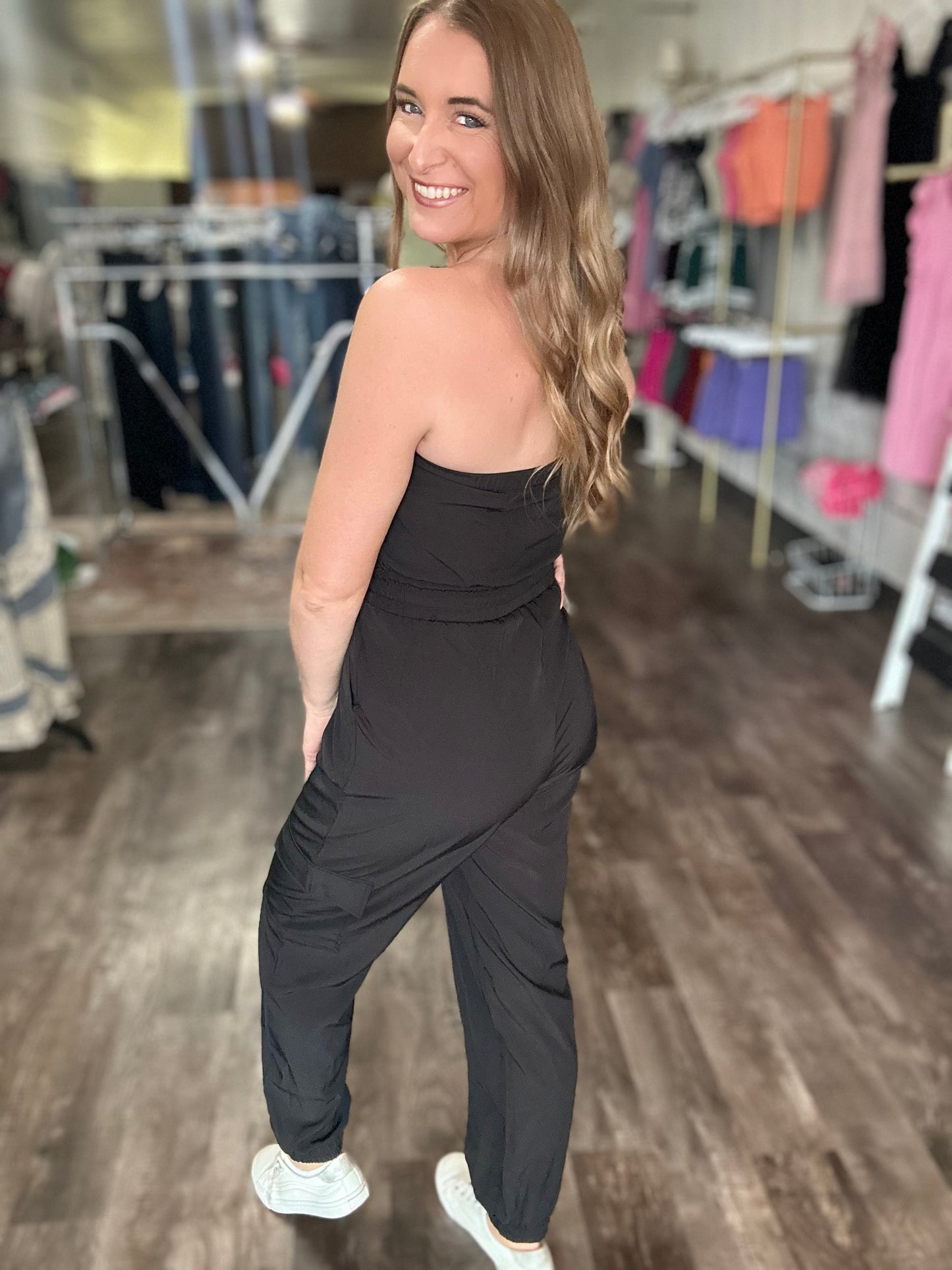 Count on Me Strapless Jumpsuit