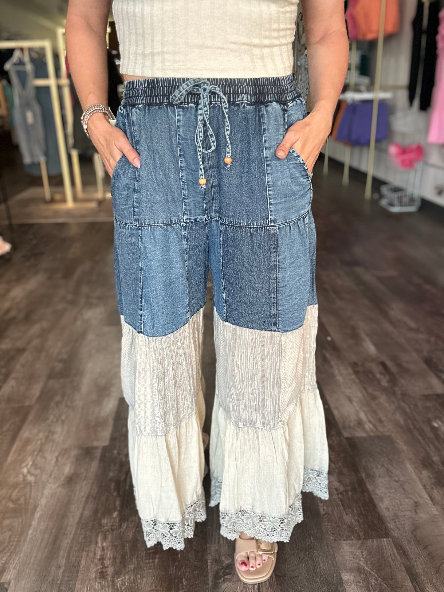 Catch Me Downtown Whimsy Denim Pants