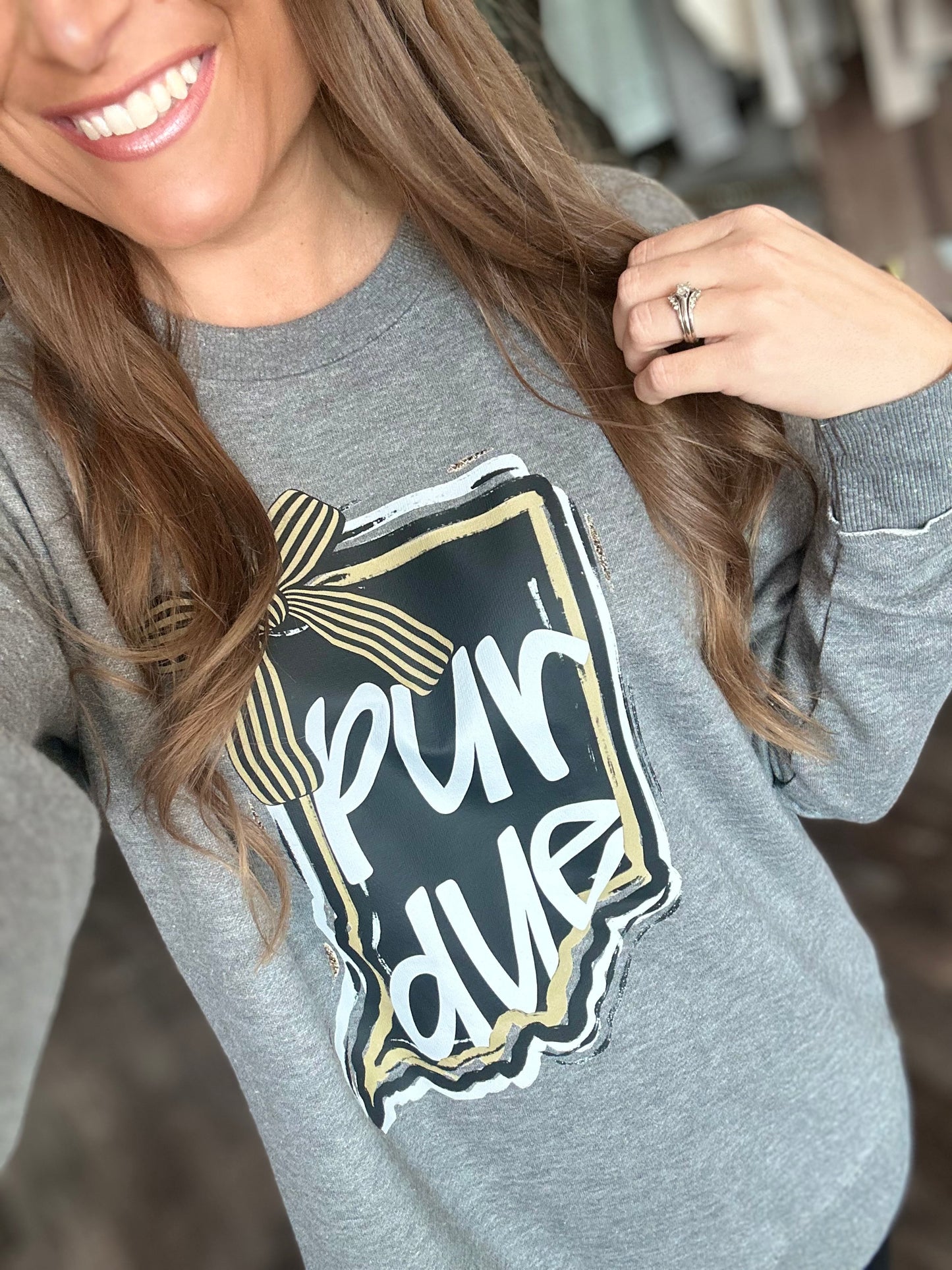 Purdue Oversized Crewneck