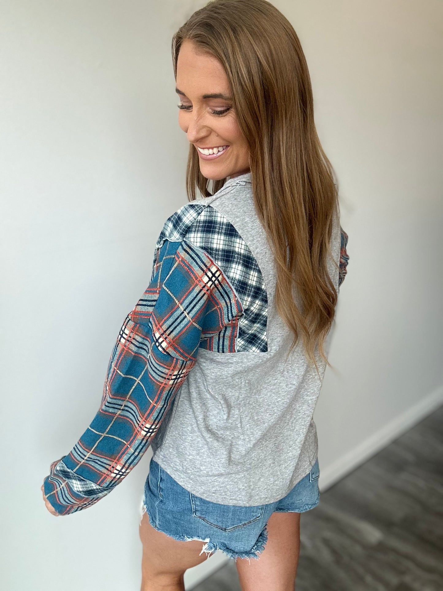 Need You More Plaid Top