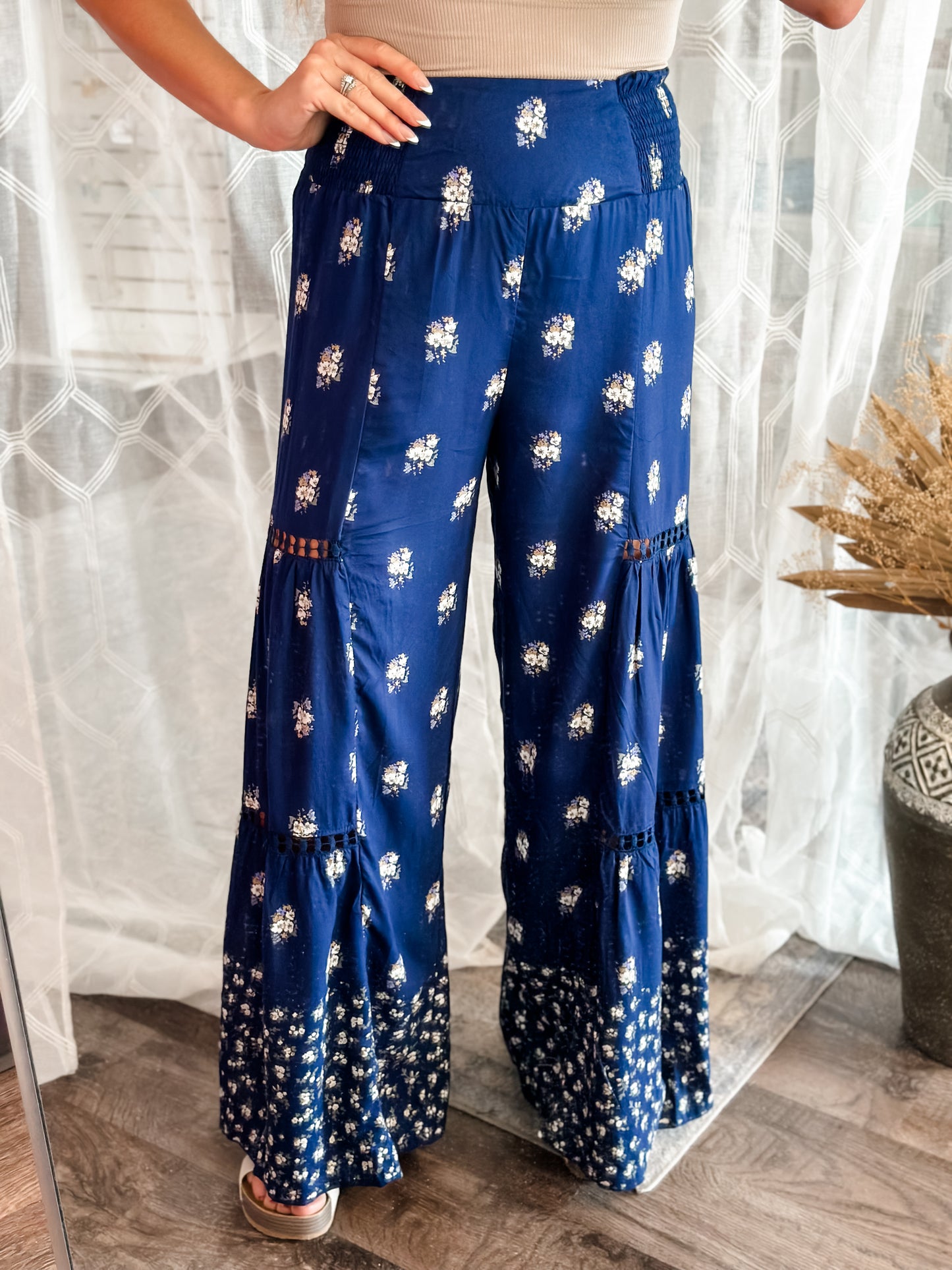Katy Floral Wide Leg Pants