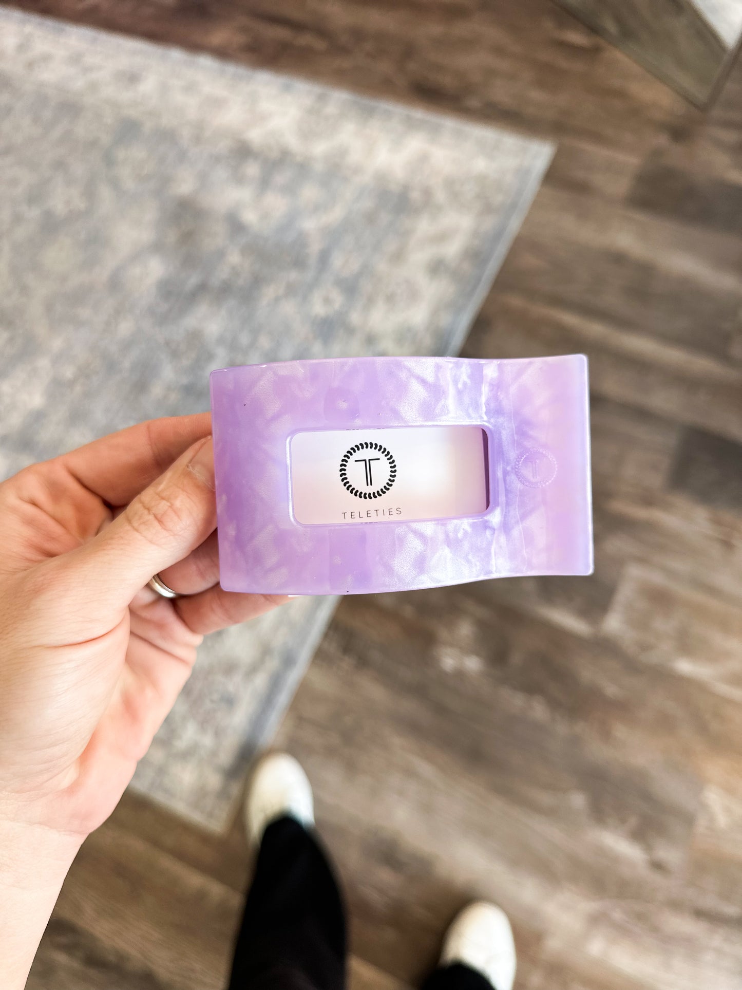 Lavender Mist Flat Rectangle Clip - Medium