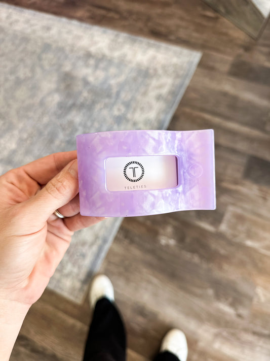 Lavender Mist Flat Rectangle Clip - Medium