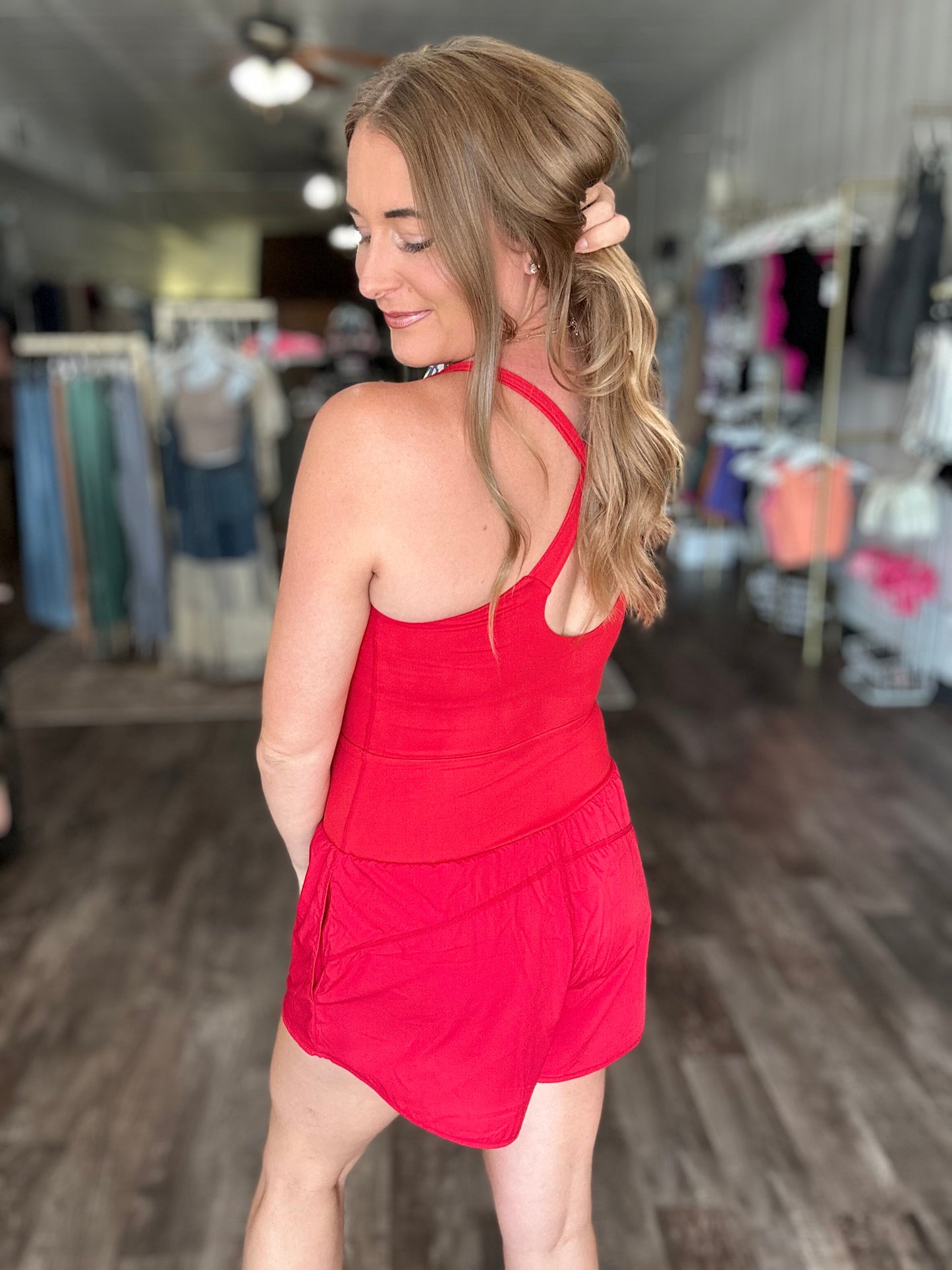 Give Me More Romper - Red