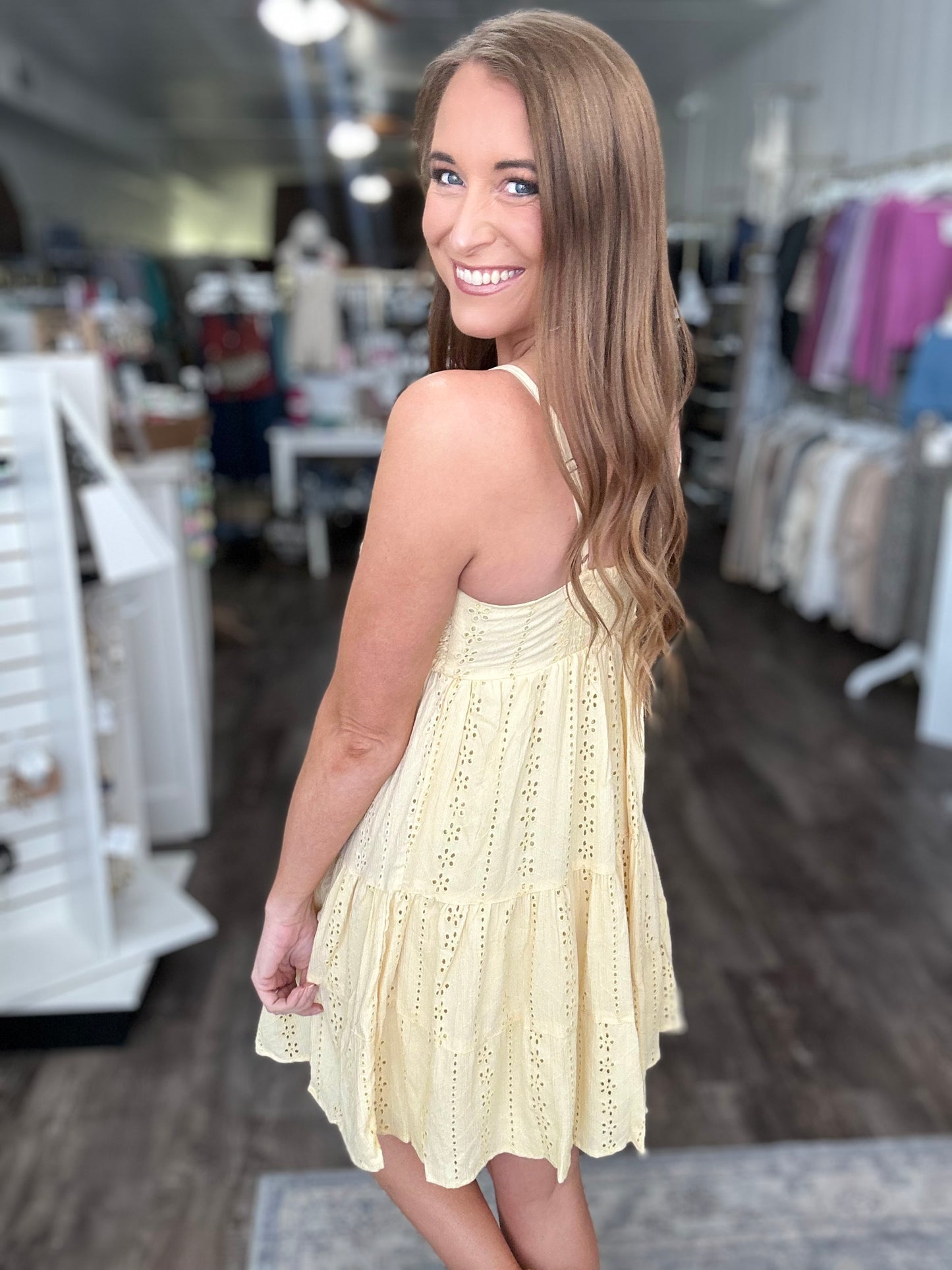 Here Comes The Sun Eyelet Dress