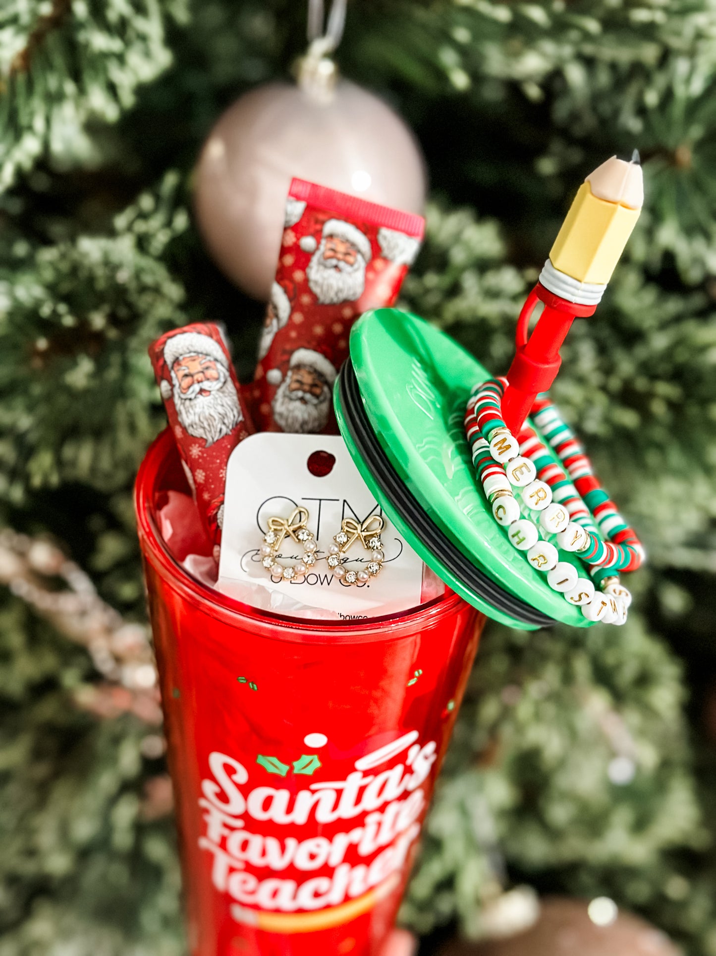 24oz Santa’s Favorite Teacher Swig Tumbler