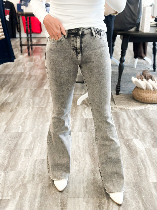Jenni Acid Wash Flare Denim