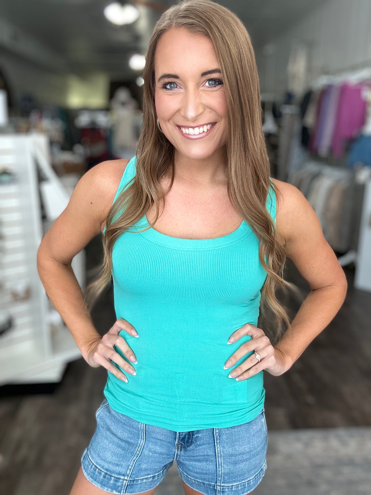 Better Than Basic Ribbed Tank (Mint)