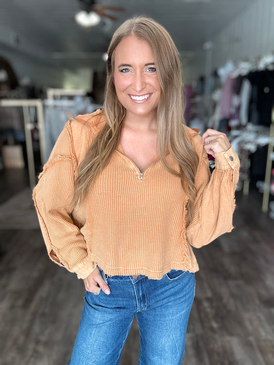 Stay Loving You Waffle Knit Top