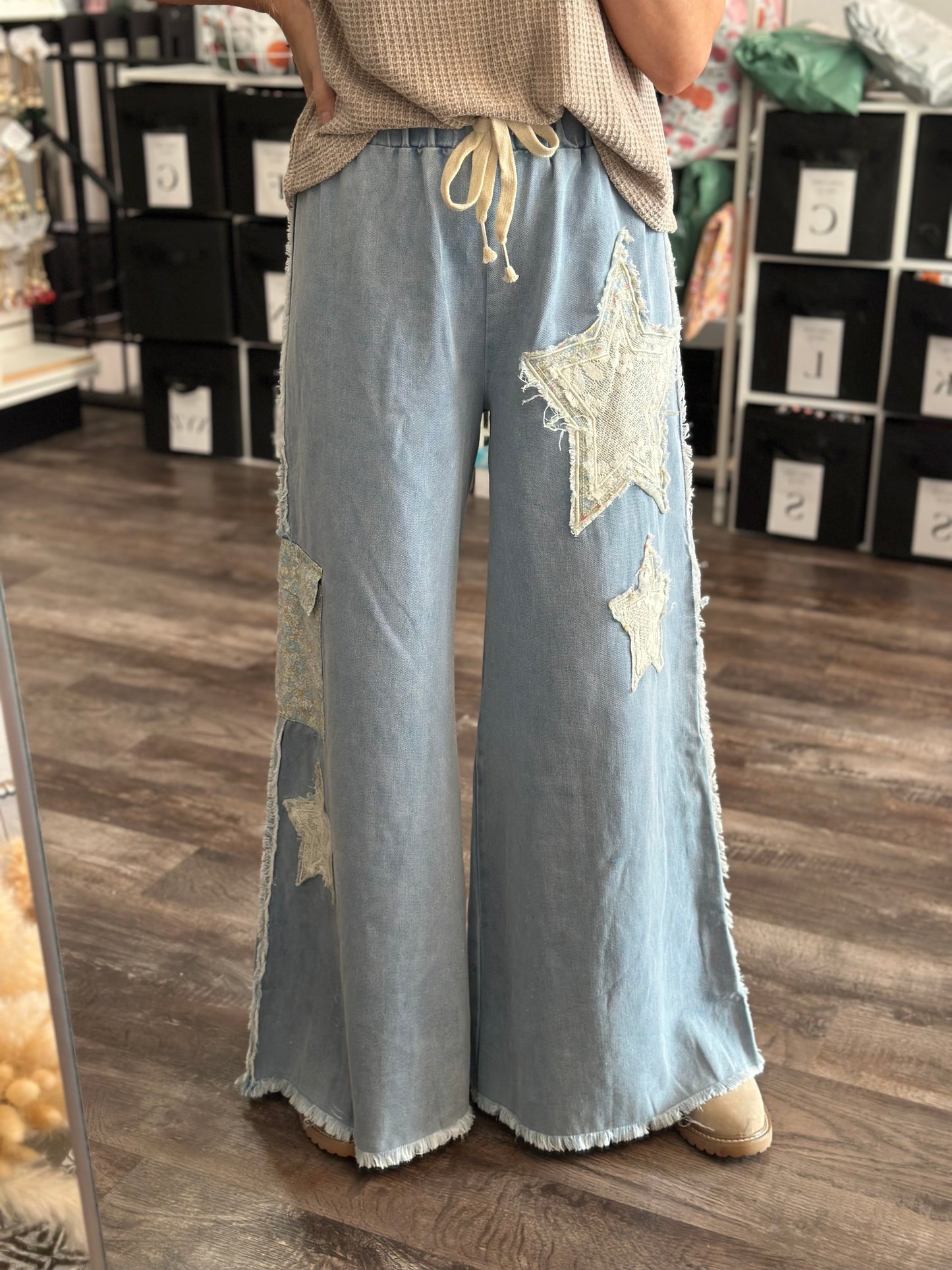 Dream On Patchwork Denim Pants