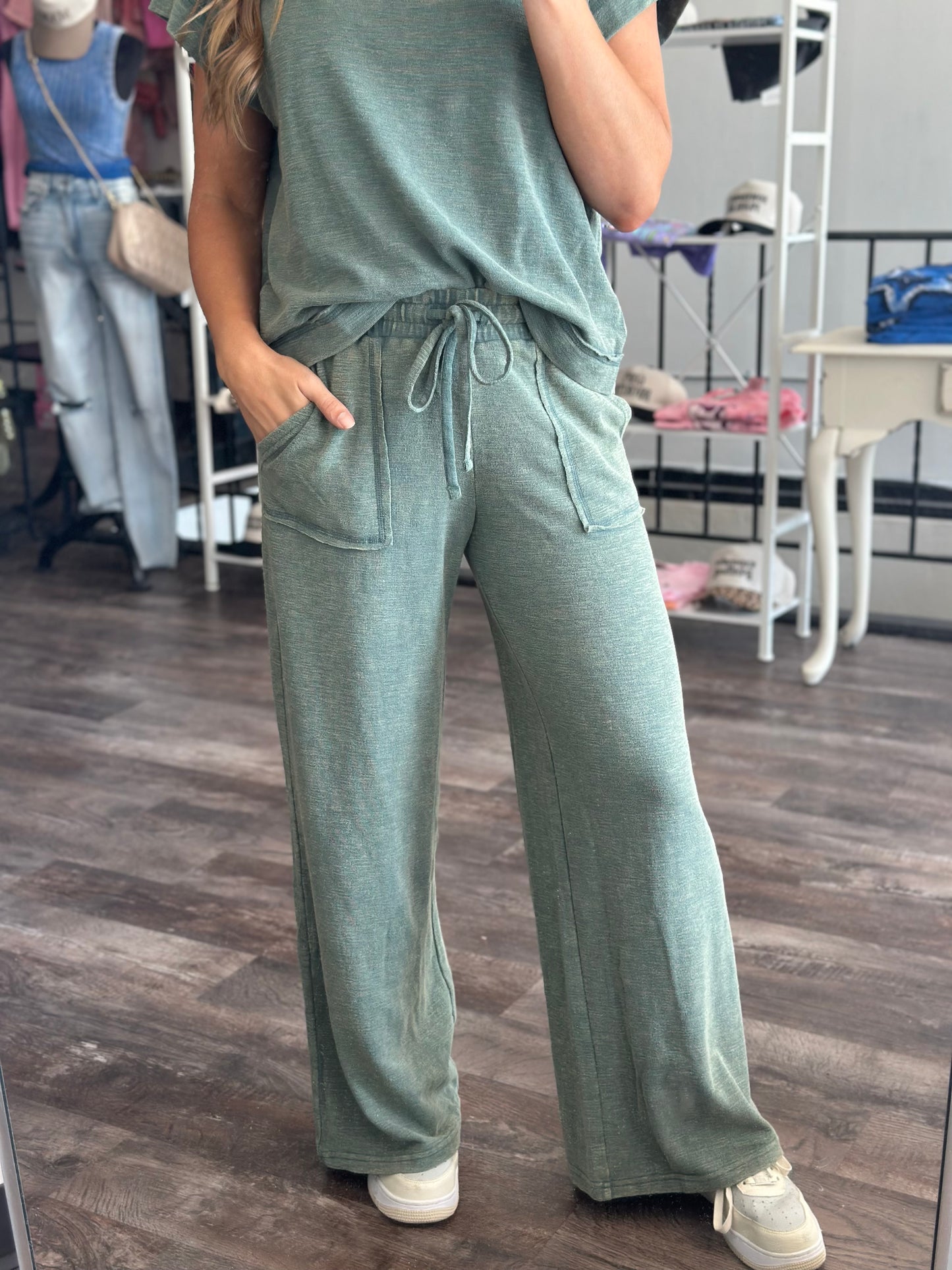 RESTOCK Keeping It Simple Cozy Set - Ash Jade