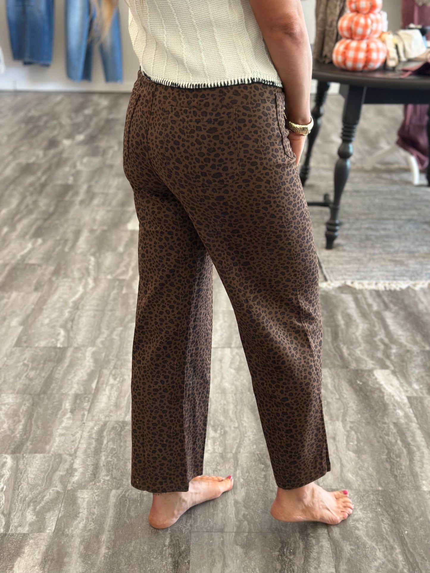 Maggie Velvety Soft Leopard Pants