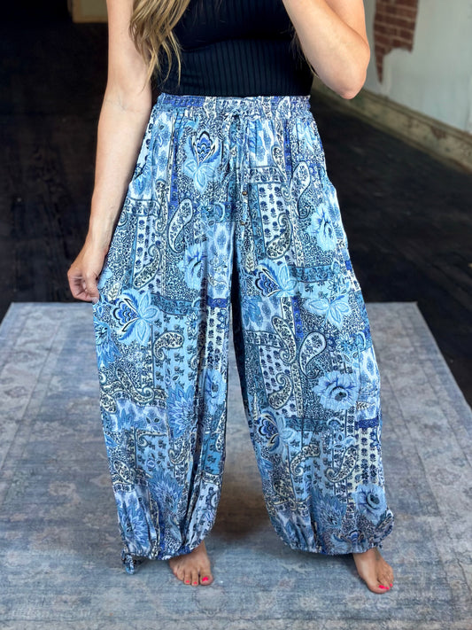 Out of Curiosity Baggy Tie Pants