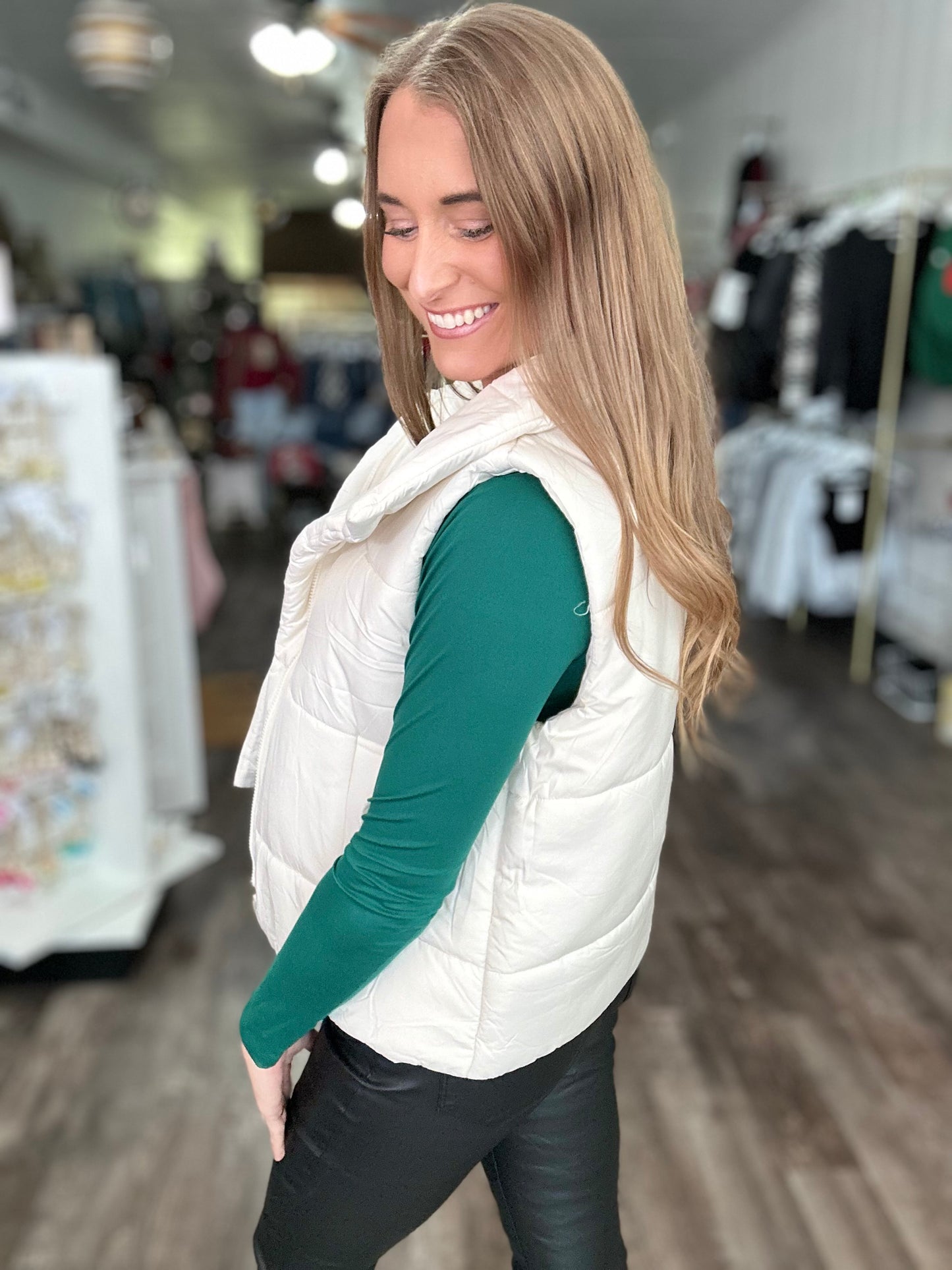 Day Trip Puffer Vest - Cream