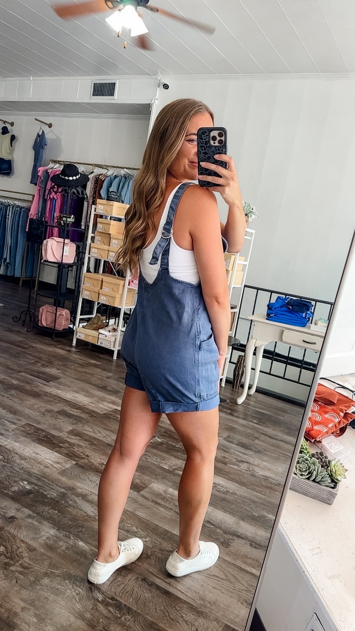 There She Goes Denim Romper