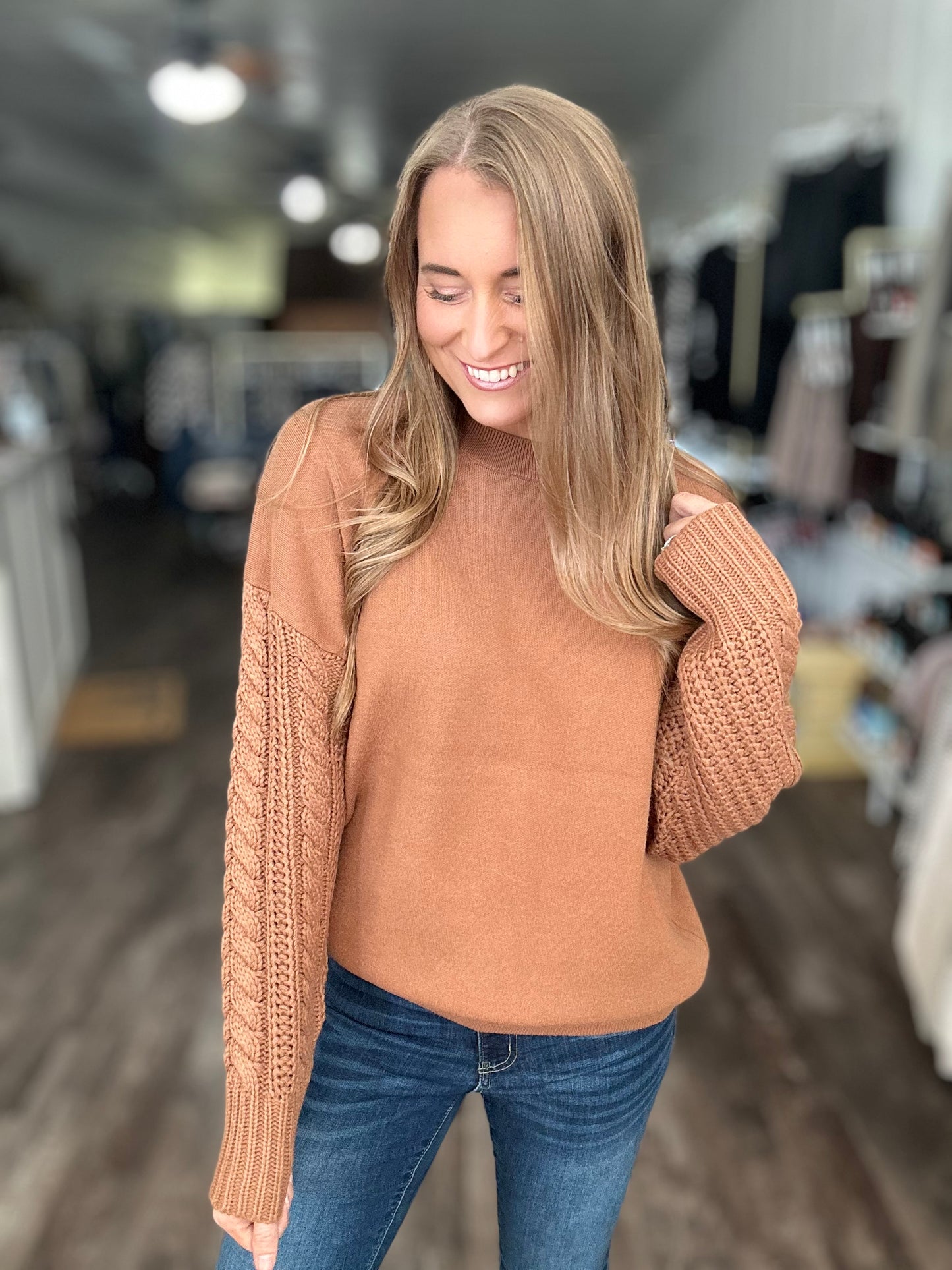 Catcha Later Oversized Sweater - Camel