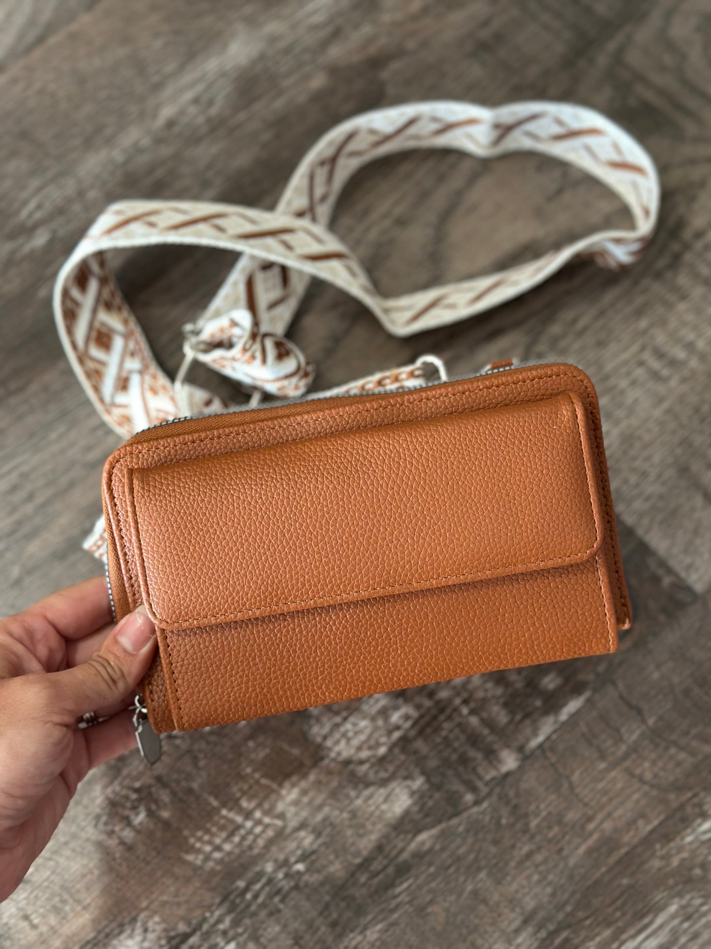 Rochelle Duo Wallet Crossbody - Camel