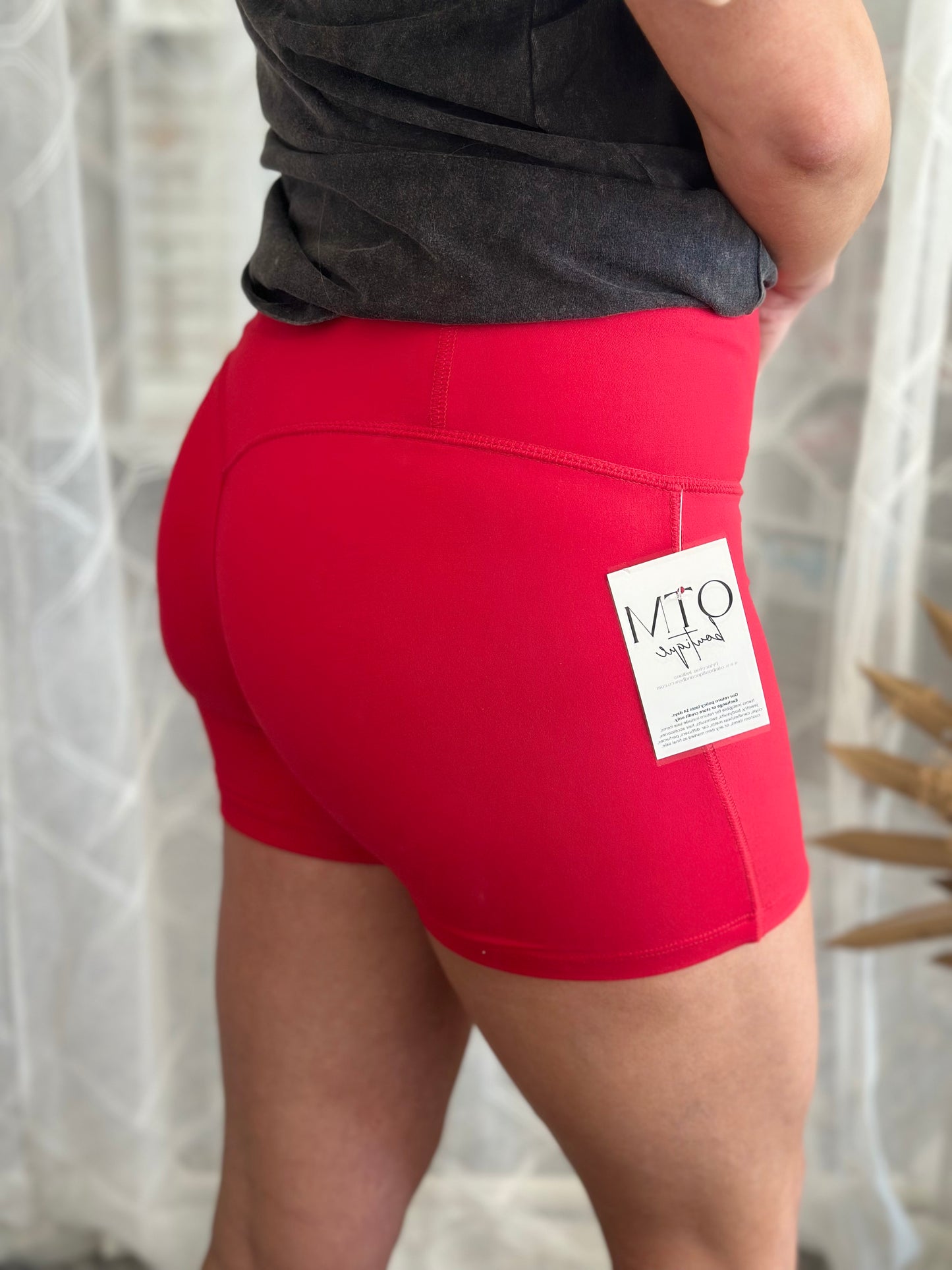 RESTOCK On The Run Biker Shorts (Red)