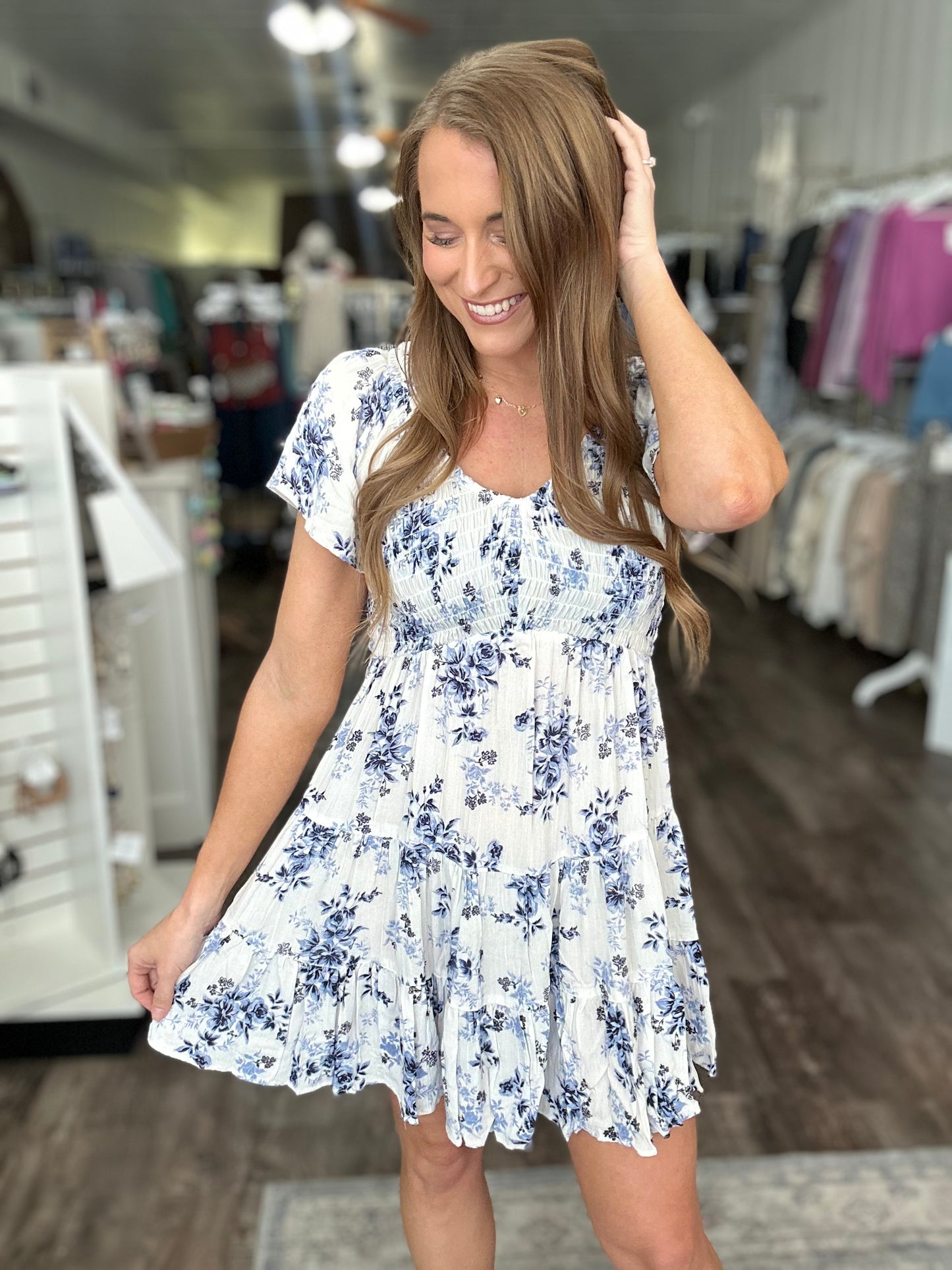 Let’s Get Going Floral Dress