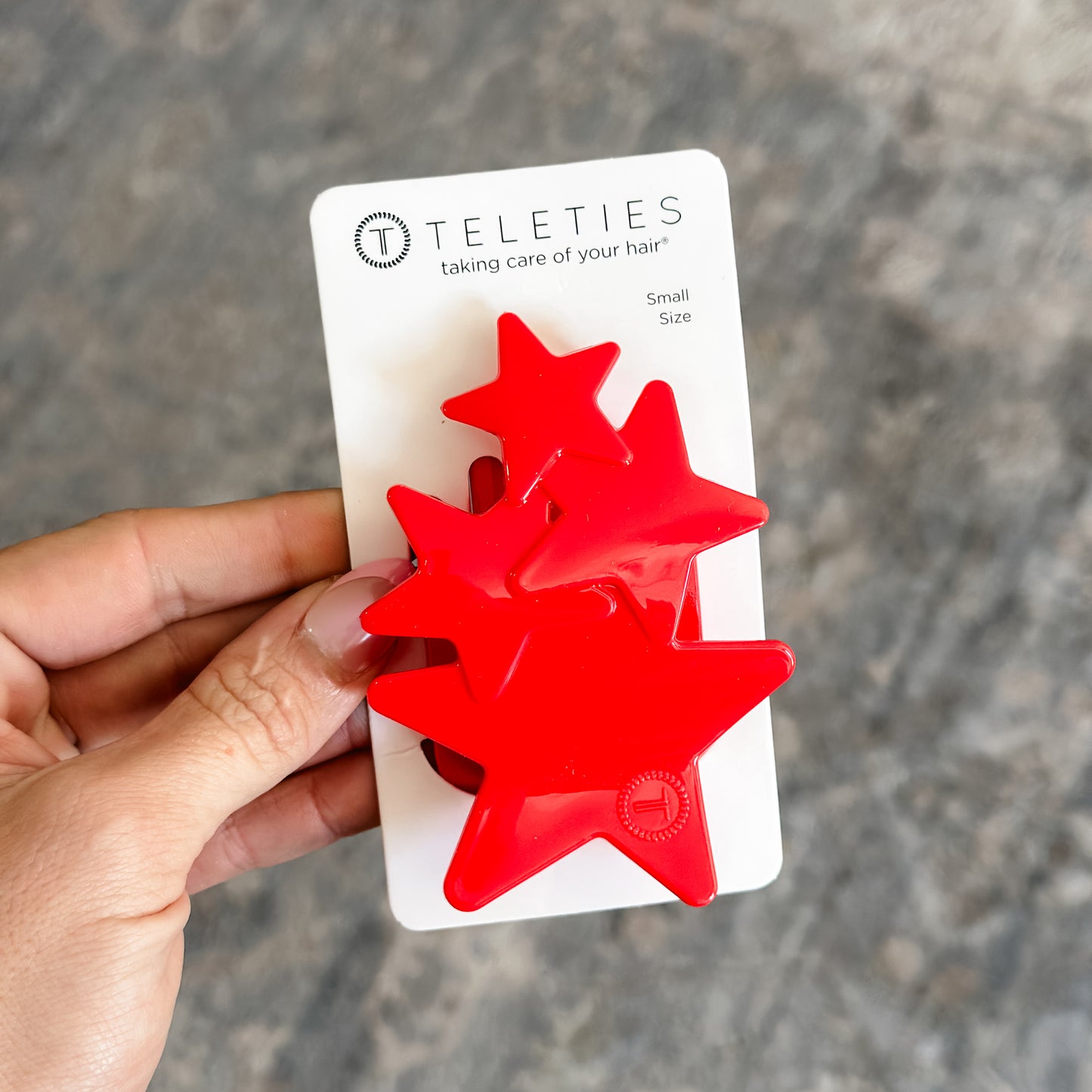 Red Shooting Star Flat Clip - Small